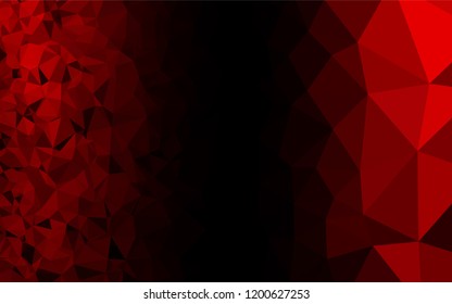 Light Red vector abstract mosaic backdrop. An elegant bright illustration with gradient. Triangular pattern for your business design.