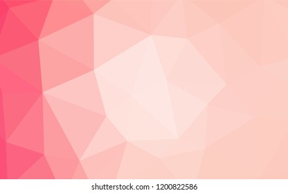 Light Red vector abstract mosaic pattern. A completely new color illustration in a polygonal style. Best triangular design for your business.