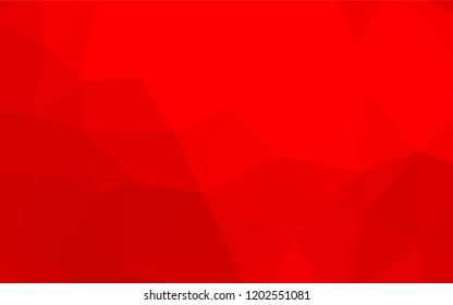 Light Red vector abstract mosaic pattern. A vague abstract illustration with gradient. The best triangular design for your business.