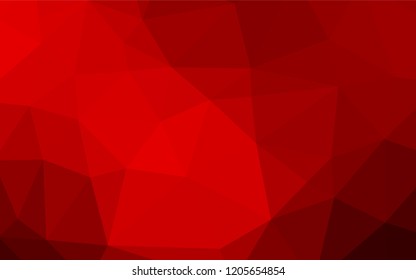 Light Red vector abstract mosaic backdrop. Geometric illustration in Origami style with gradient.  Triangular pattern for your business design.
