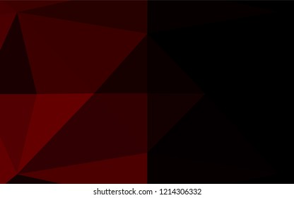 Light Red vector abstract mosaic pattern. Triangular geometric sample with gradient.  A new texture for your design.