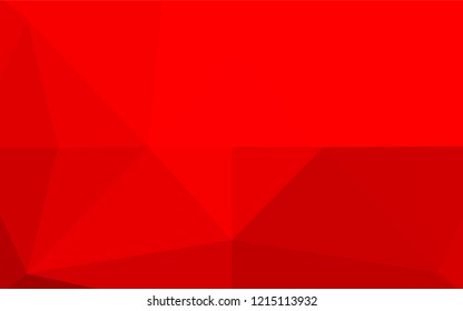 Light Red vector abstract mosaic pattern. Triangular geometric sample with gradient.  Brand new style for your business design.
