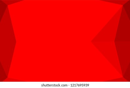 Light Red vector abstract mosaic pattern. Shining illustration, which consist of triangles. The completely new template can be used for your brand book.