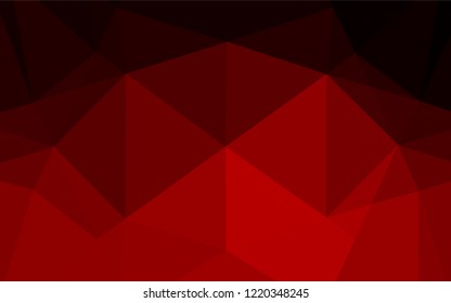 Light Red vector abstract mosaic pattern. Shining illustration, which consist of triangles. The template can be used as a background for cell phones.