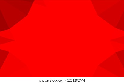 Light Red vector abstract mosaic pattern. Triangular geometric sample with gradient.  The textured pattern can be used for background.