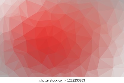 Light Red vector abstract mosaic background. A completely new color illustration in a vague style. Triangular pattern for your business design.