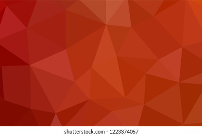 Light Red vector abstract mosaic background. Shining polygonal illustration, which consist of triangles. Textured pattern for your backgrounds.
