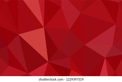 Light Red vector abstract mosaic background. A sample with polygonal shapes. A completely new design for your leaflet.