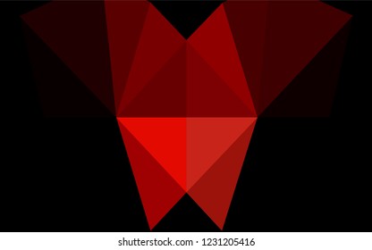 Light Red vector abstract mosaic pattern. Geometric illustration in Origami style with gradient.  A new texture for your design.