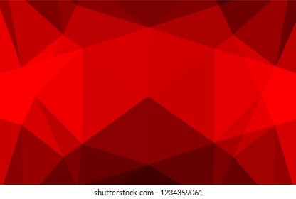 Light Red vector abstract mosaic backdrop. A sample with polygonal shapes. A new texture for your design.
