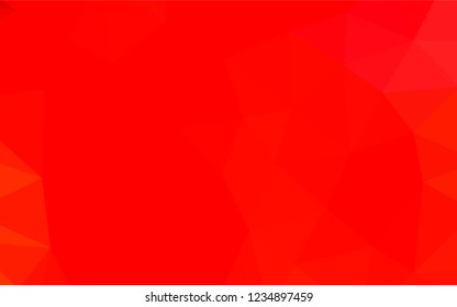 Light Red vector abstract mosaic background. Geometric illustration in Origami style with gradient.  The best triangular design for your business.