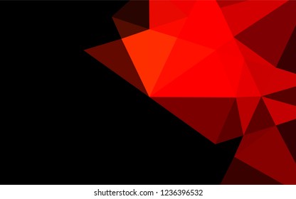 Light Red vector abstract mosaic background. Creative geometric illustration in Origami style with gradient. The template can be used as a background for cell phones.