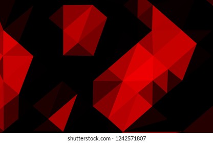 Light Red vector abstract mosaic pattern. Colorful illustration in Origami style with gradient.  Completely new design for your business.