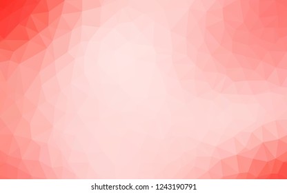 Light Red vector abstract mosaic background. Glitter abstract illustration with an elegant triangles. Brand new style for your business design.