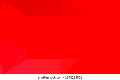 Light Red vector abstract mosaic background. Shining illustration, which consist of triangles. The completely new template can be used for your brand book.