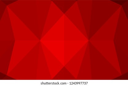 Light Red vector abstract mosaic pattern. A sample with polygonal shapes. A completely new template for your business design.