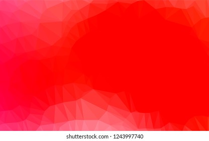 Light Red vector abstract mosaic pattern. Glitter abstract illustration with an elegant design. The best triangular design for your business.