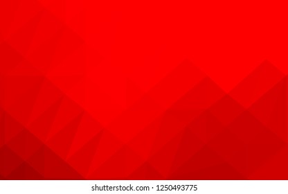 Light Red vector abstract mosaic backdrop. An elegant bright illustration with gradient. Triangular pattern for your business design.