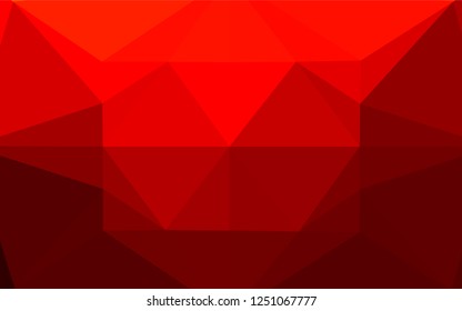 Light Red vector abstract mosaic pattern. Geometric illustration in Origami style with gradient.  The polygonal design can be used for your web site.