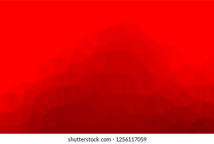 Light Red vector abstract mosaic backdrop. A vague abstract illustration with gradient. The best triangular design for your business.