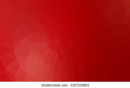 Light Red vector abstract mosaic pattern. Geometric illustration in Origami style with gradient.  A completely new template for your business design.