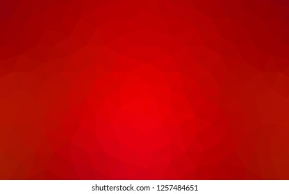 Light Red vector abstract mosaic pattern. Polygonal abstract illustration with gradient. Best triangular design for your business.