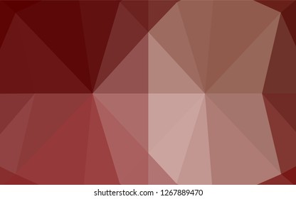 Light Red vector abstract mosaic pattern. Shining illustration, which consist of triangles. Brand new design for your business.