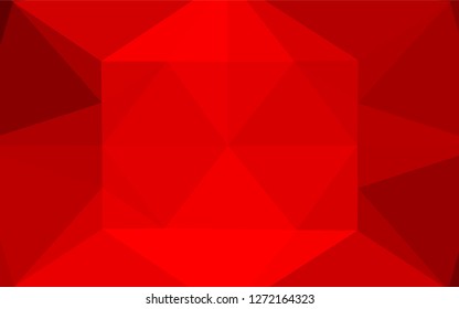 Light Red vector abstract mosaic backdrop. Colorful illustration in abstract style with gradient. Triangular pattern for your business design.
