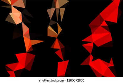 Light Red vector abstract mosaic backdrop. A completely new color illustration in a vague style. Triangular pattern for your business design.