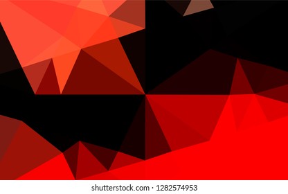 Light Red vector abstract mosaic backdrop. A completely new color illustration in a vague style. Triangular pattern for your business design.