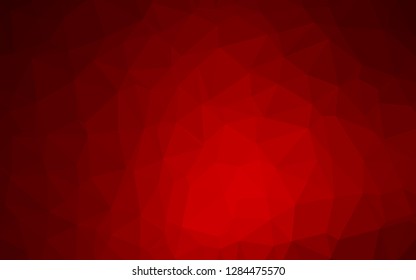 Light Red vector abstract mosaic backdrop. Colorful abstract illustration with gradient. Triangular pattern for your business design.