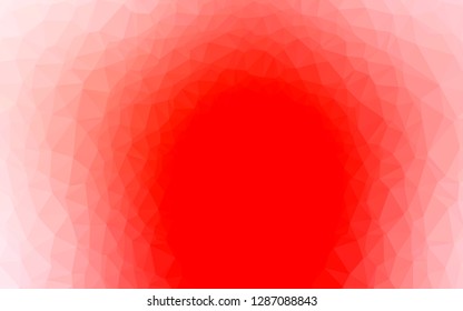 Light Red vector abstract mosaic pattern. Triangular geometric sample with gradient.  Brand new style for your business design.