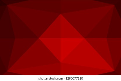 Light Red vector abstract mosaic backdrop. Shining illustration, which consist of triangles. The completely new template can be used for your brand book.