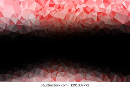 Light Red vector abstract mosaic pattern. Colorful illustration in Origami style with gradient.  Brand new style for your business design.