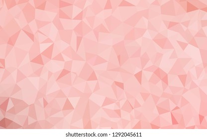 Light Red vector abstract mosaic background. Elegant bright polygonal illustration with gradient. Best triangular design for your business.