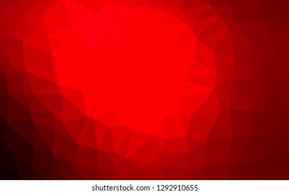 Light Red vector abstract mosaic background. A sample with polygonal shapes. Template for a cell phone background.