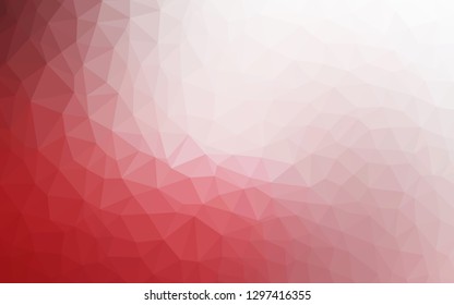 Light Red vector abstract mosaic pattern. Polygonal abstract illustration with gradient. Best triangular design for your business.