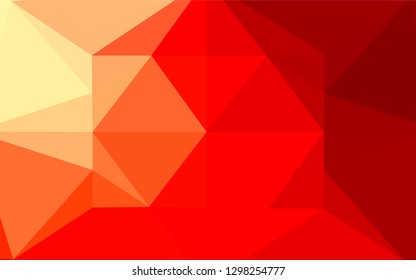 Light Red vector abstract mosaic pattern. Shining illustration, which consist of triangles. The template can be used as a background for cell phones.