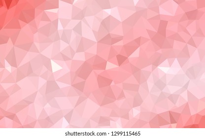 Light Red vector abstract mosaic background. Colorful abstract illustration with triangles. Completely new template for your banner.