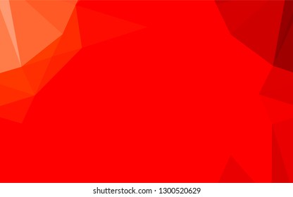 Light Red vector abstract mosaic background. Brand new colored illustration in blurry style with gradient. The best triangular design for your business.