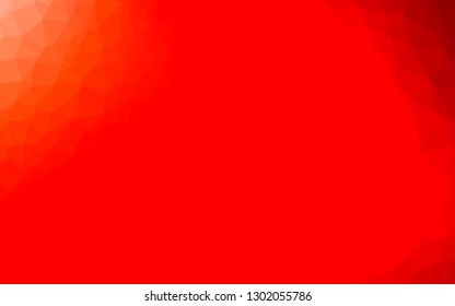 Light Red vector abstract mosaic backdrop. Triangular geometric sample with gradient.  The best triangular design for your business.