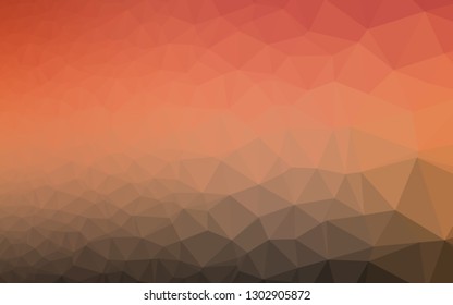 Light Red vector abstract mosaic background. Colorful abstract illustration with gradient. Triangular pattern for your business design.