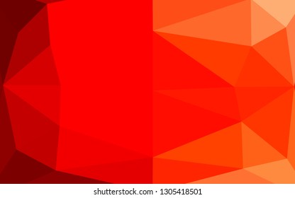 Light Red vector abstract mosaic backdrop. Shining illustration, which consist of triangles. Completely new template for your business design.