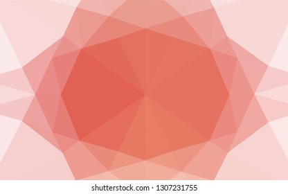 Light Red vector abstract mosaic background. Creative geometric illustration in Origami style with gradient. Triangular pattern for your business design.
