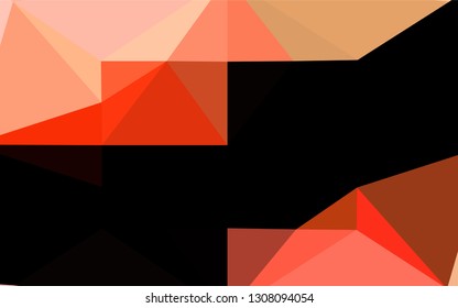 Light Red vector abstract mosaic background. Shining illustration, which consist of triangles. The elegant pattern can be used as part of a brand book.