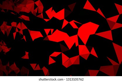 Light Red vector abstract mosaic pattern. Shining illustration, which consist of triangles. Completely new template for your business design.