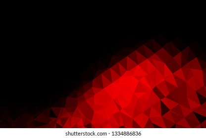 Light Red vector abstract mosaic background. A vague abstract illustration with gradient. Triangular pattern for your business design.