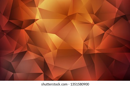 Light Red vector abstract mosaic backdrop. Geometric illustration in Origami style with gradient.  Brand new style for your business design.