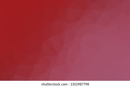 Light Red vector abstract mosaic pattern. Colorful illustration in Origami style with gradient.  Completely new design for your business.