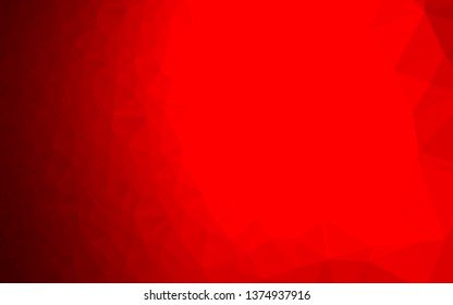 Light Red vector abstract mosaic backdrop. Colorful abstract illustration with gradient. The best triangular design for your business.